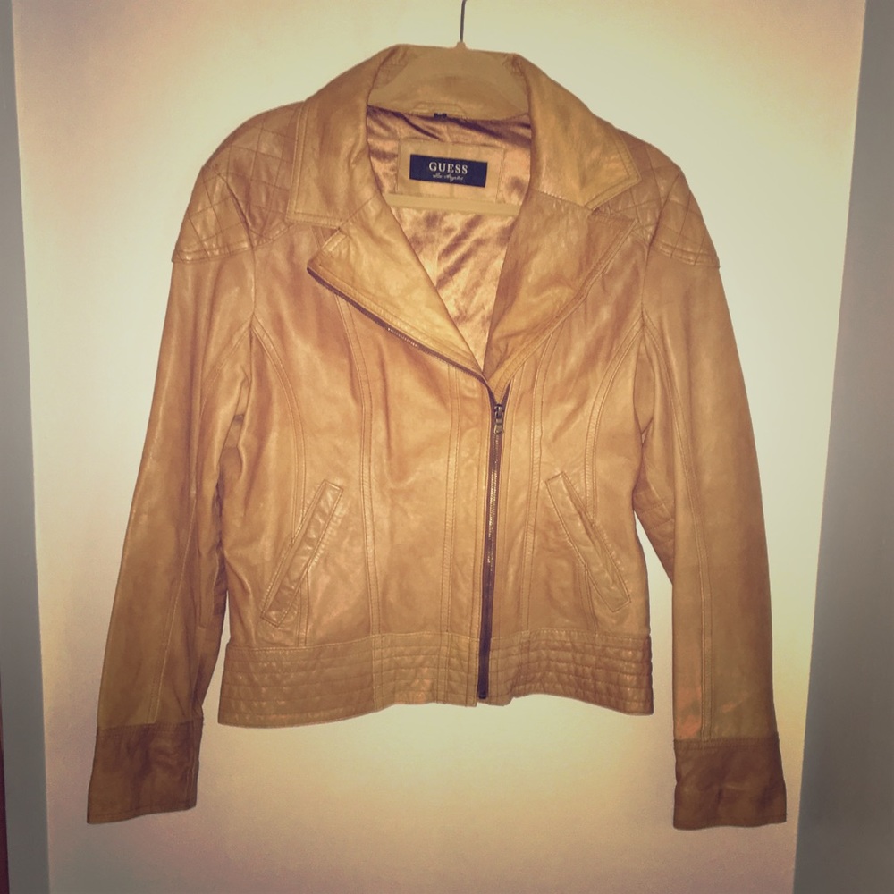 Guess leather motorcycle jacket